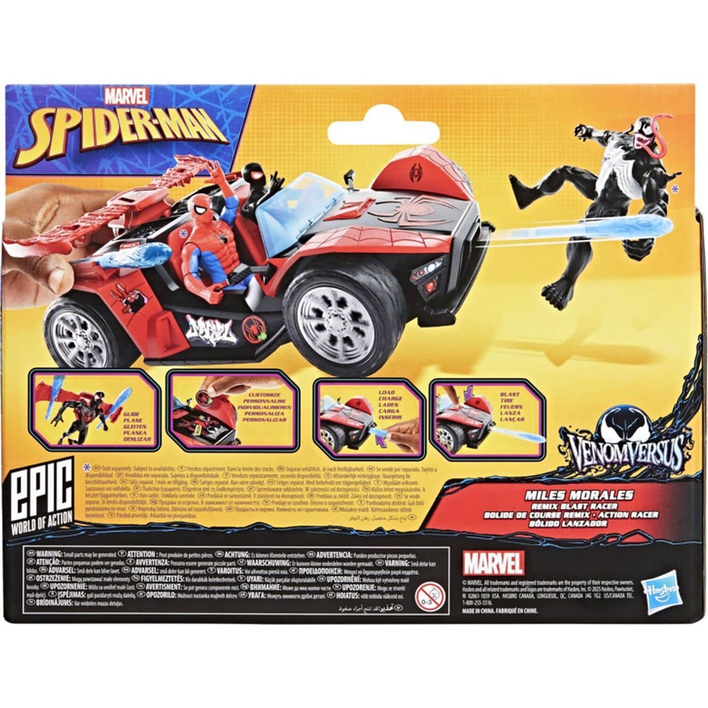 Marvel Spider-man - Venomversus Miles Morales Remix Blast Racer - Hasbro
