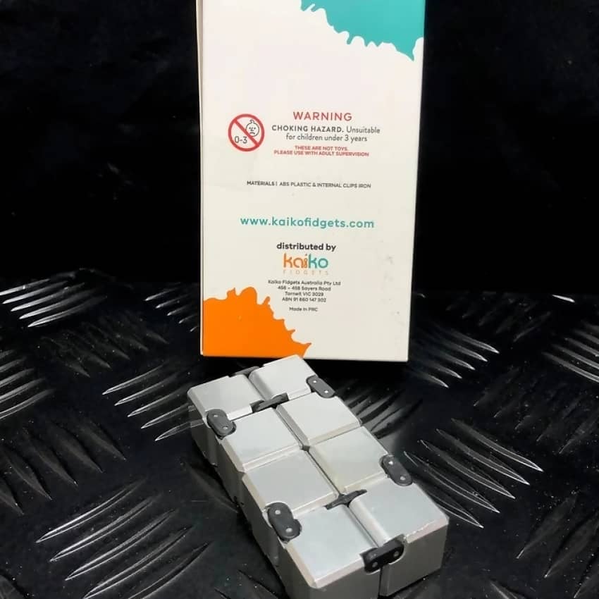 Kaiko - Silver Infinity Cube Fidget 108 grams - Silver Fidget Toy