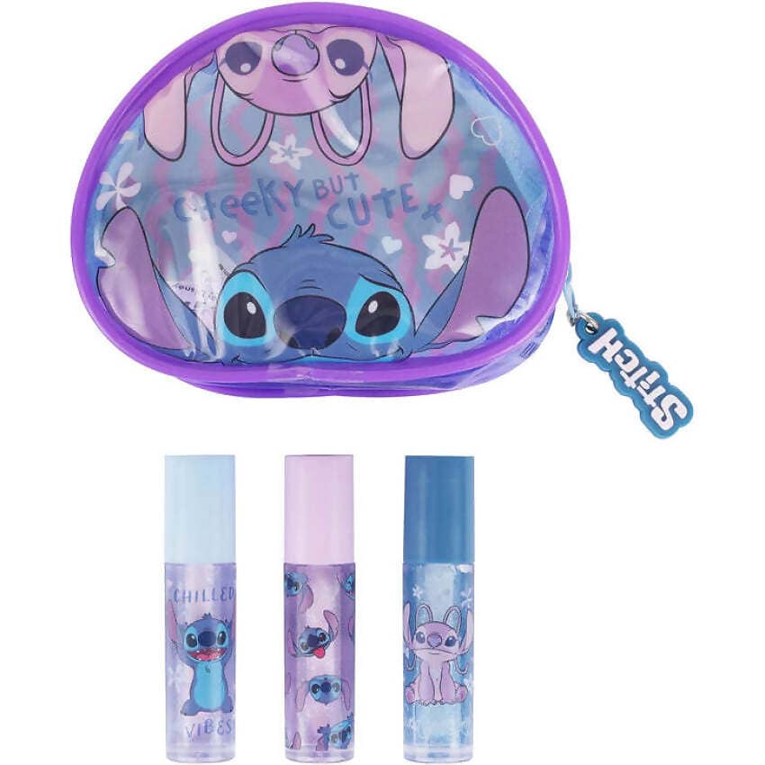 Disney Stitch - 3pk Lip Gloss & Purse Set