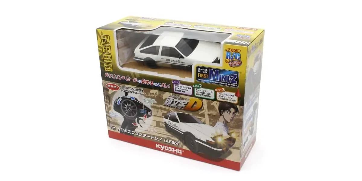 Kyosho - First Mini-Z Initial D Toyota Sprinter Trueno AE86 White &Black - Remote Control Car