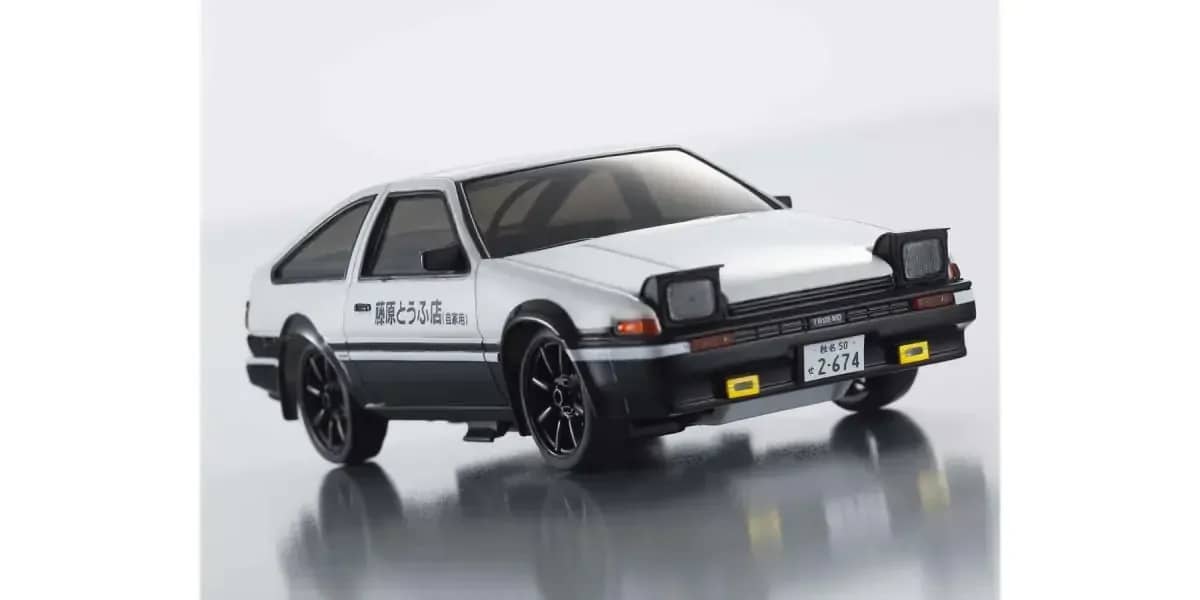 Kyosho - First Mini-Z Initial D Toyota Sprinter Trueno AE86 White &Black - Remote Control Car