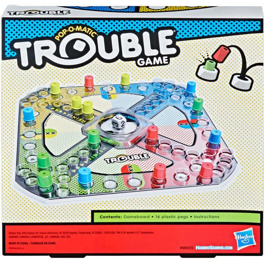 Hasbro Gaming - Trouble Game Pop-O-Matic Fun Family Board Game