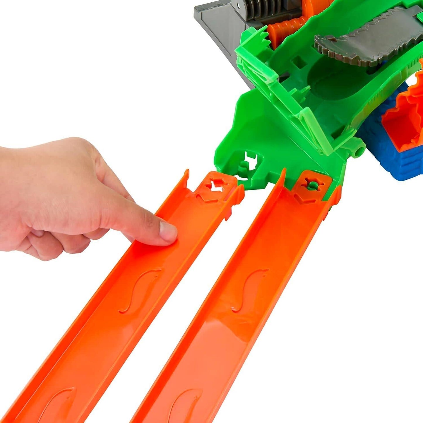 Hot Wheels - Sharks vs. Dinos Dragon Destruction Playset with Great Bite & Rageasaur - Mattel