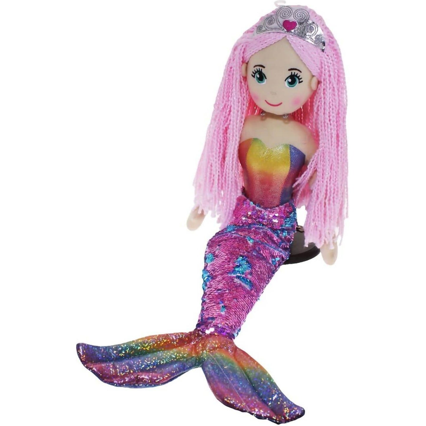Cotton Candy - Ana Mermaid 70cm Pink/Blue Rainbow Flip Sequined Tail