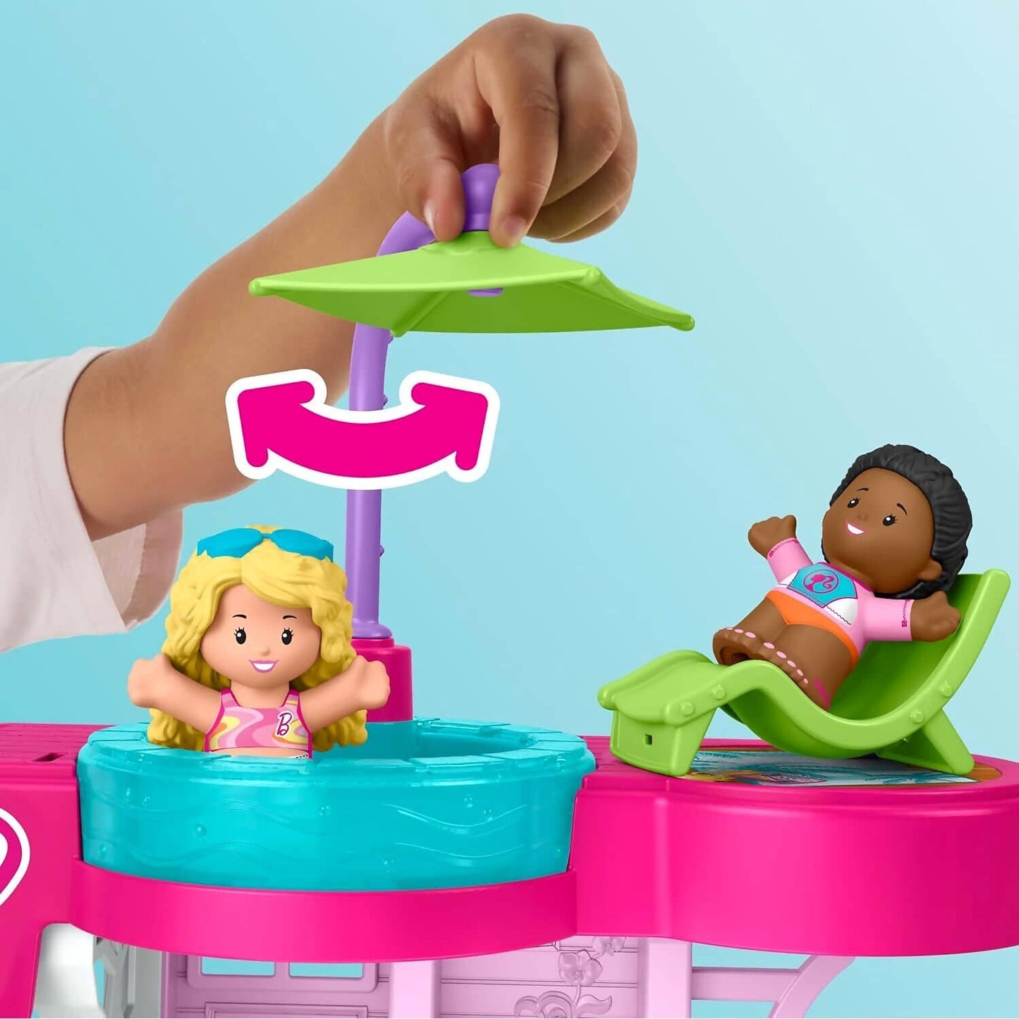 Fisher-Price - Little People Toddler Toy Barbie Beach House Playset - Mattel