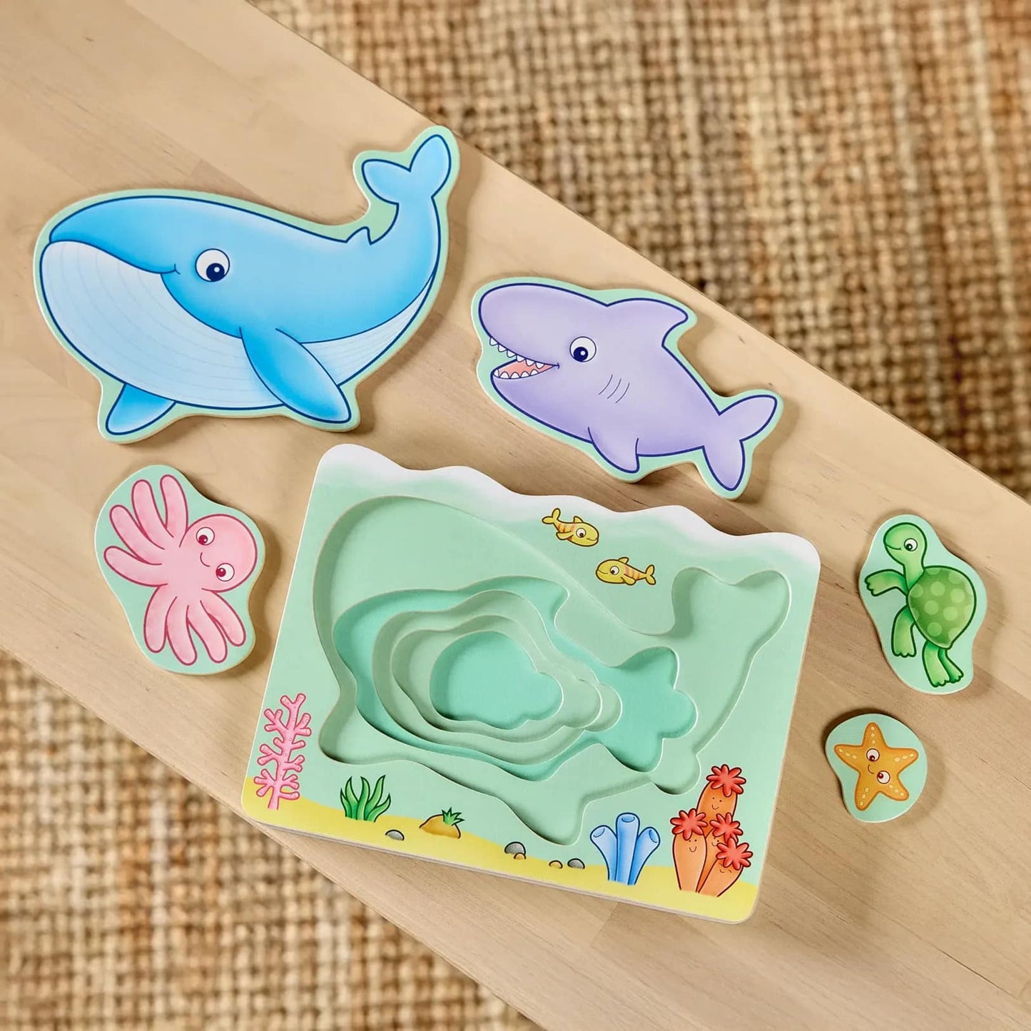 Orchard Toys - Under the Sea Wooden Nesting Puzzle 5 Pieces
