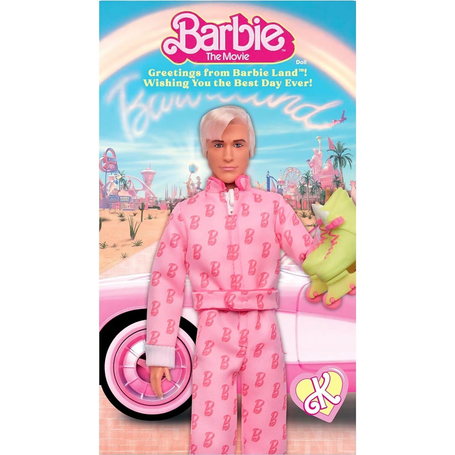 Barbie - The Movie Ken Collectible Doll Ryan Gosling As Ken Wearing Pink Jumpsuit With B Detail - Mattel