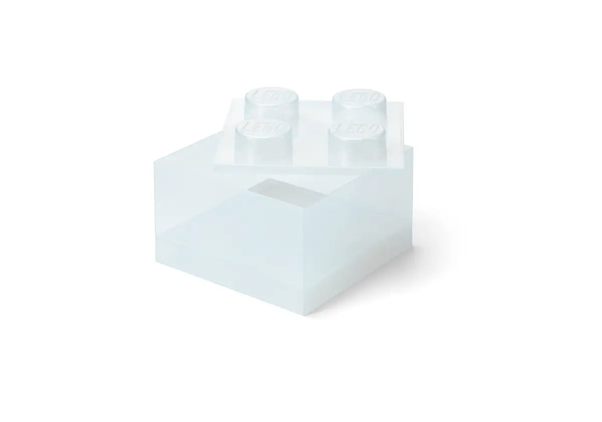LEGO Storage Brick 4 Studs Top Lid Translucent Glitter Clear - Room Copenhagen