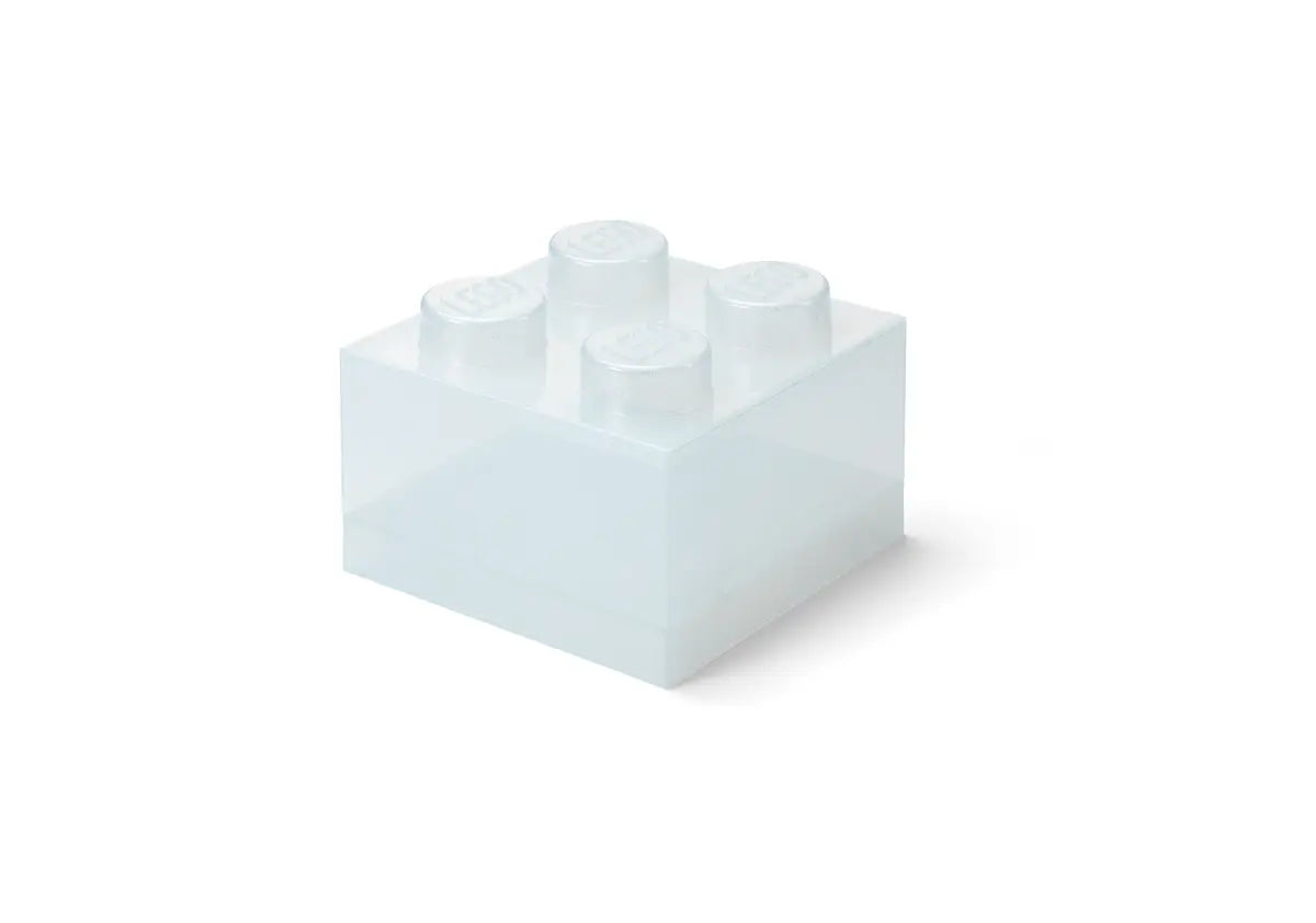LEGO Storage Brick 4 Studs Top Lid Translucent Glitter Clear - Room Copenhagen