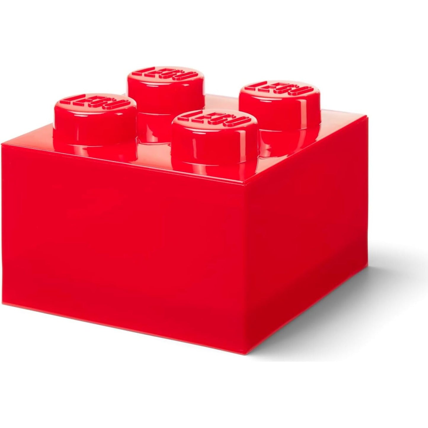 LEGO Storage Brick 4 Studs Top Lid Translucent Red - Room Copenhagen