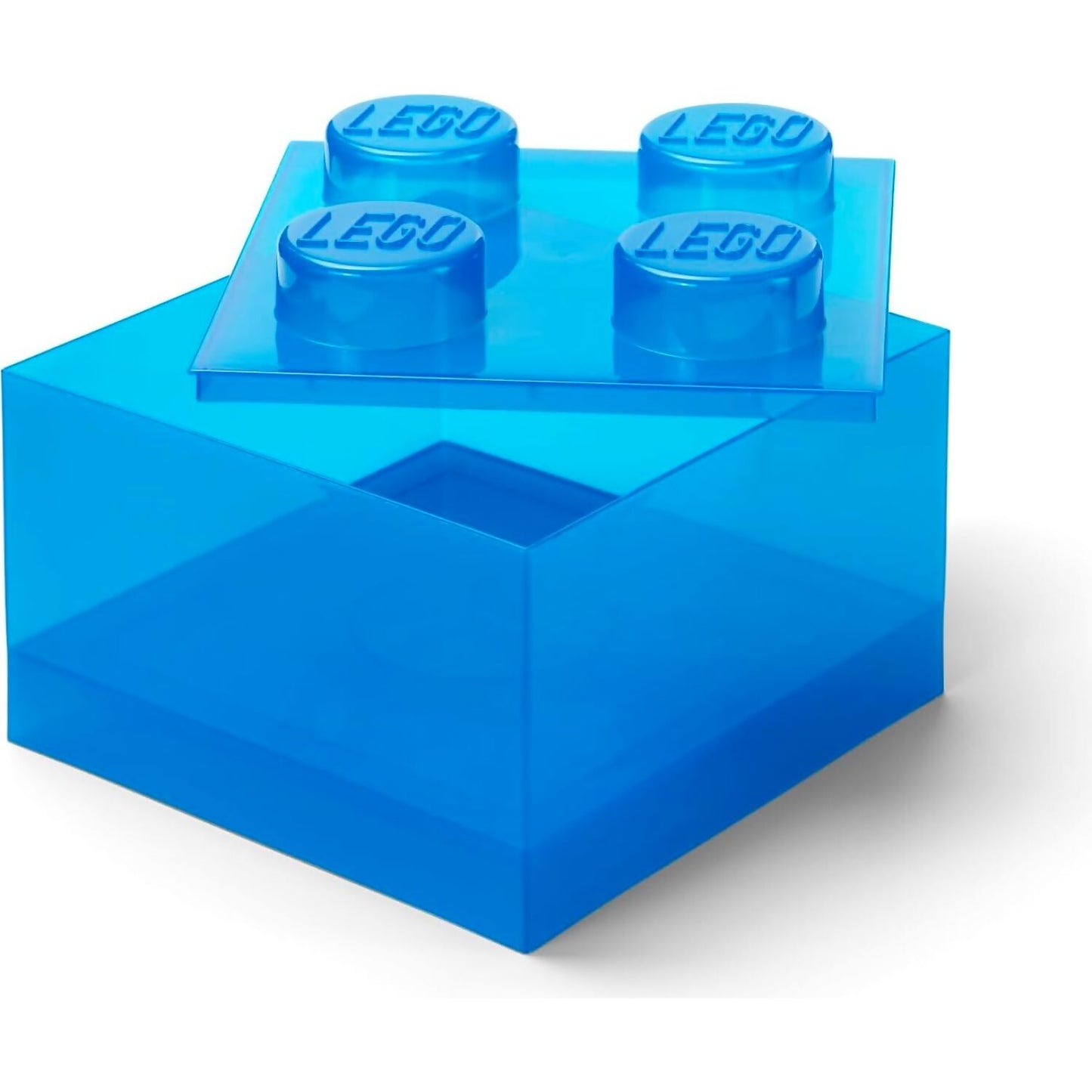 LEGO Storage Brick 4 Studs Top Lid Translucent Blue - Room Copenhagen