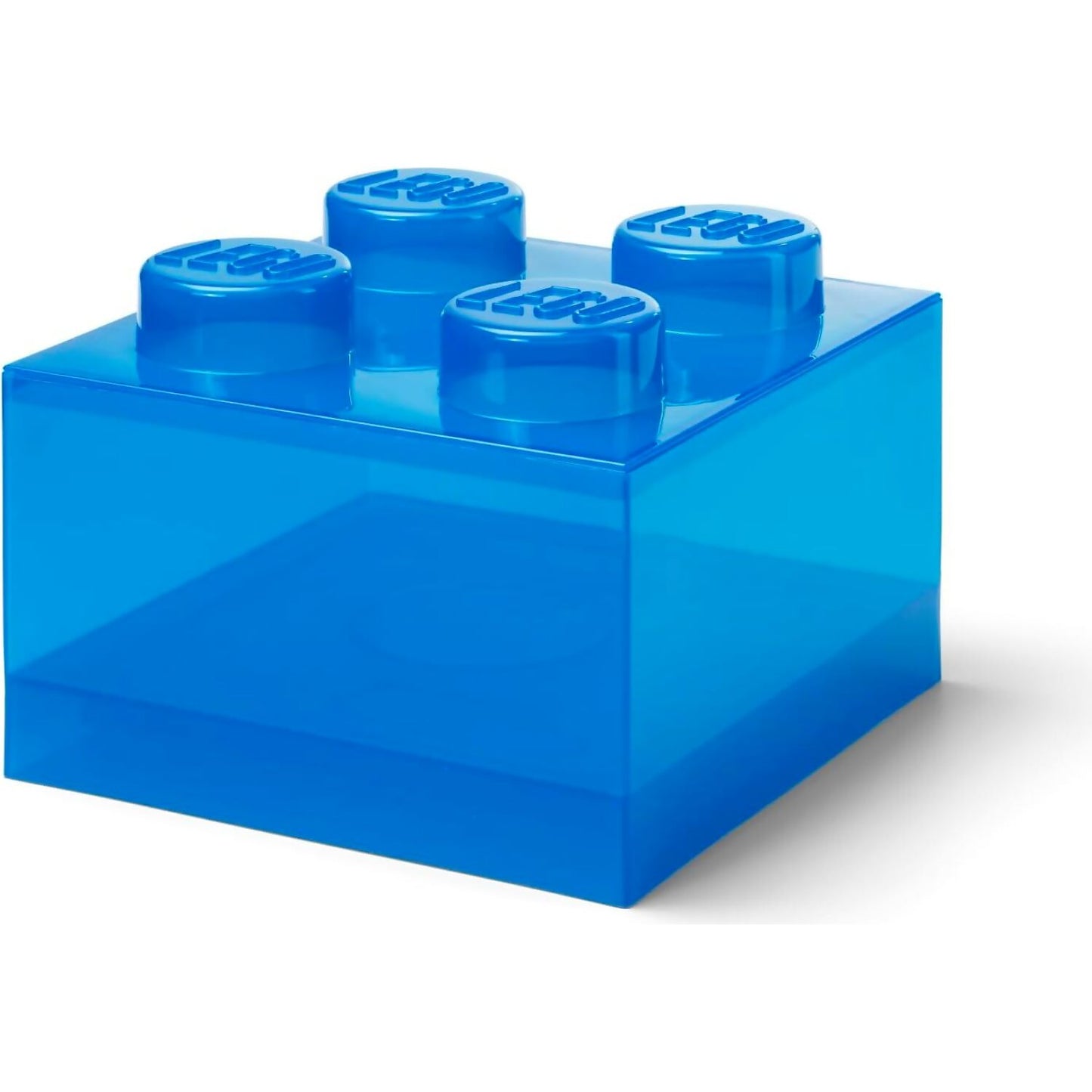 LEGO Storage Brick 4 Studs Top Lid Translucent Blue - Room Copenhagen