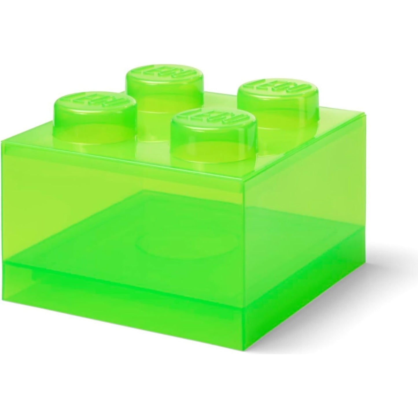 LEGO Storage Brick 4 Studs Top Lid Translucent Green - Room Copenhagen