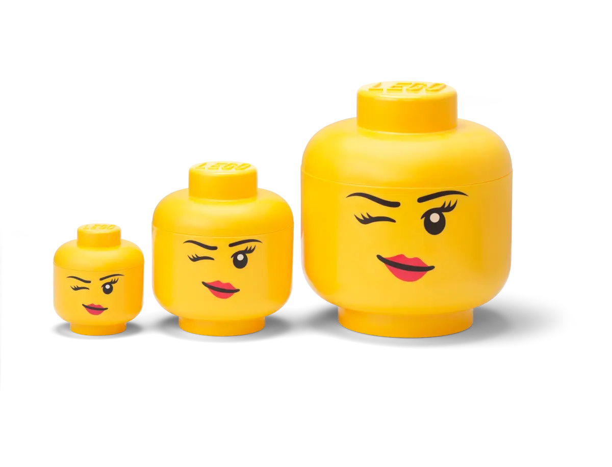 LEGO Storage Head Girl Winking Large - Room Copenhagen