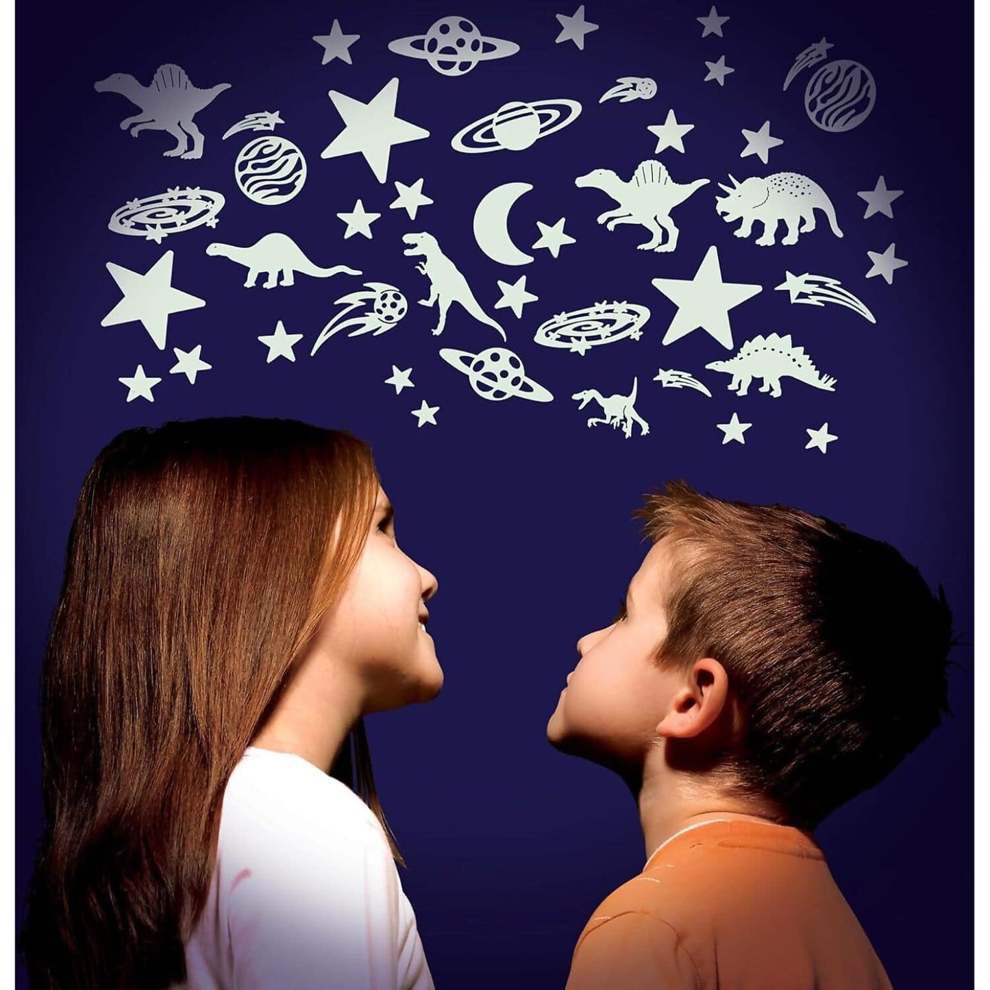 Brainstorm - The Original Glowstars Company Glow in The Dark Cosmic Glow - Glow Donosaurs