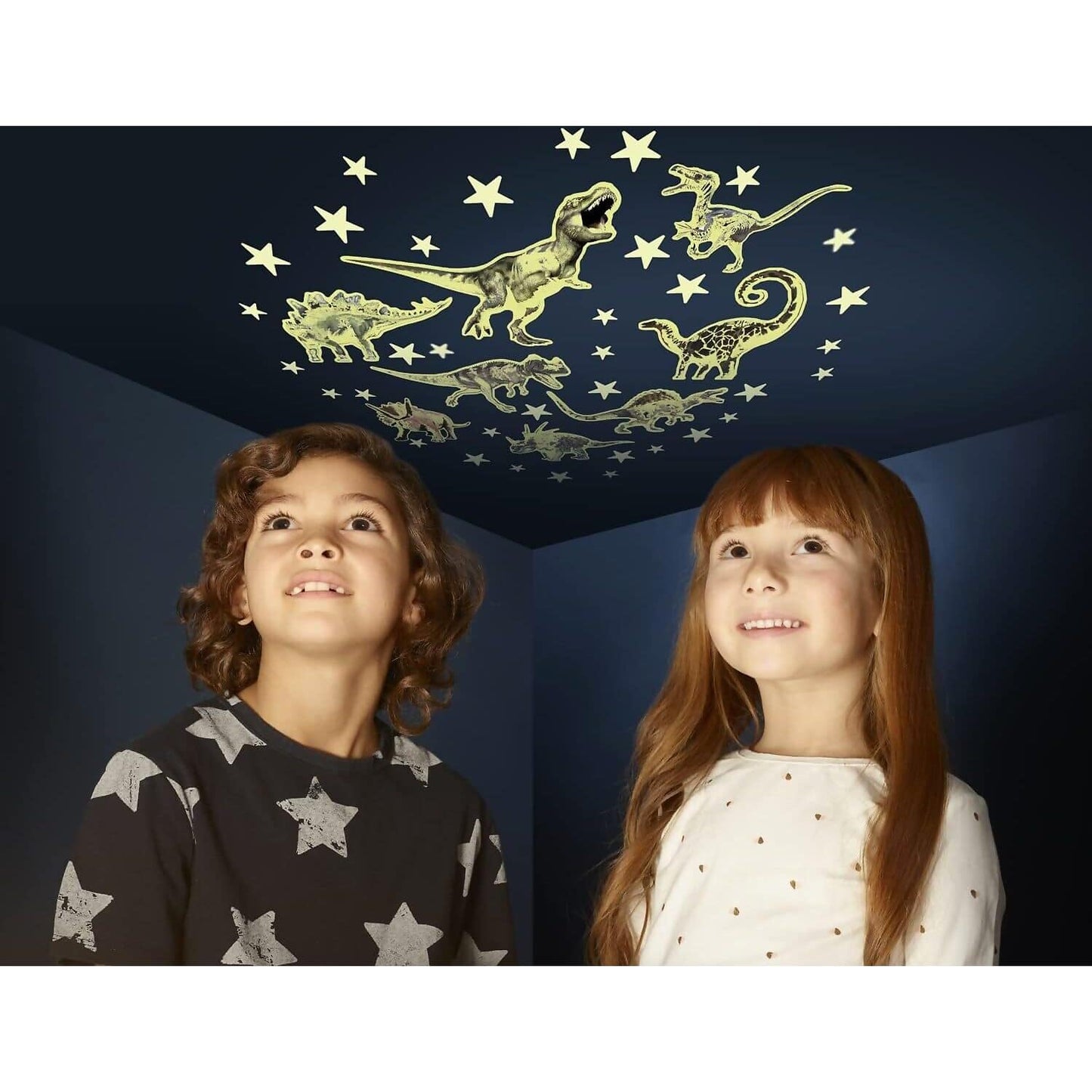 Brainstorm - The Original Glowstars Company Glow in The Dark - Stars & Dinosaurs