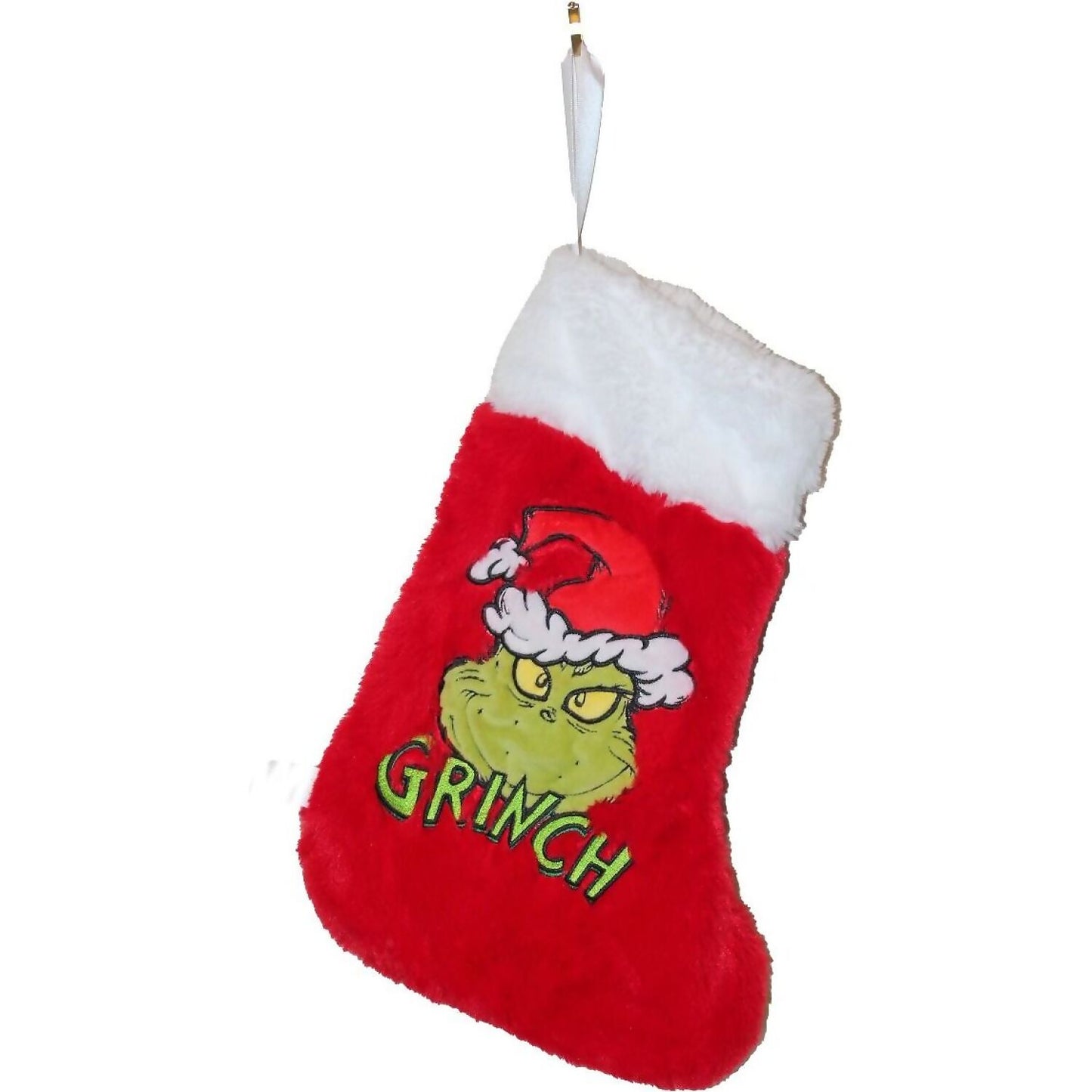Cotton Candy - Xmas Stocking Dr. Seuss Grinch Red/White - Plush