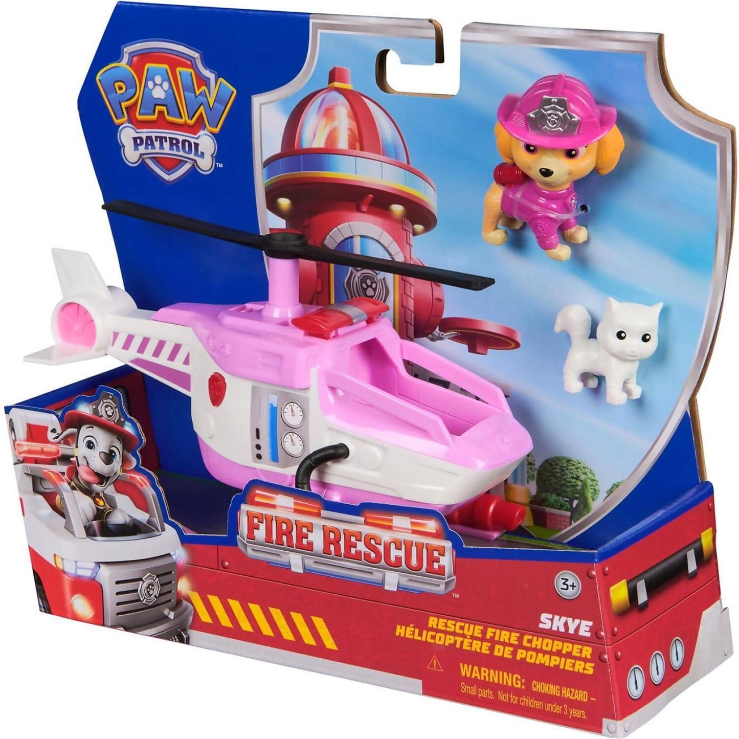 Paw Patrol - Fire Rescue: Rescue Fire Chopper with Skye Figure - Spin Master