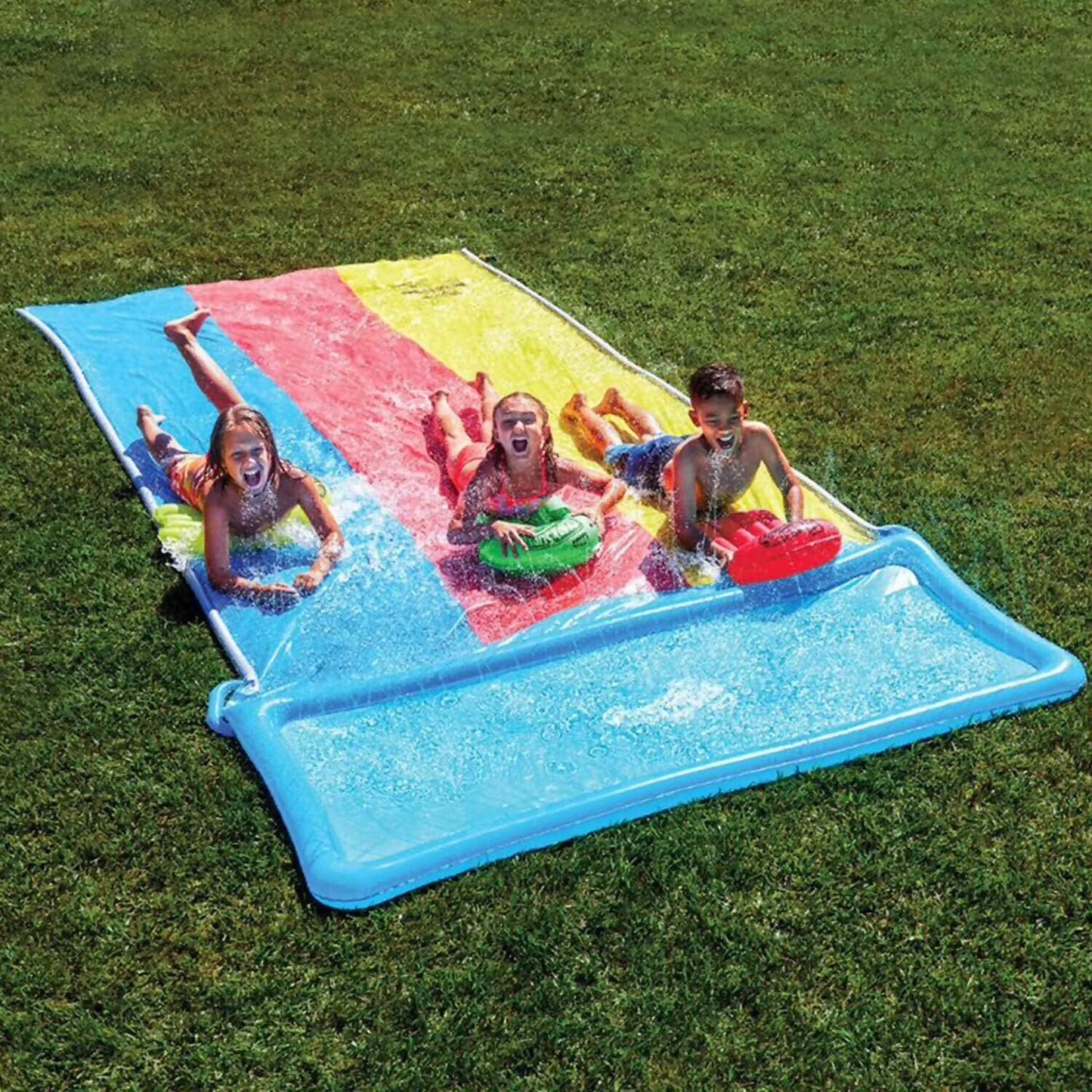 Wham-O - Slip 'N Slide Hydroplane Triple XL Triple lane 18-Foot with Bonus 3 x Slide Boogies