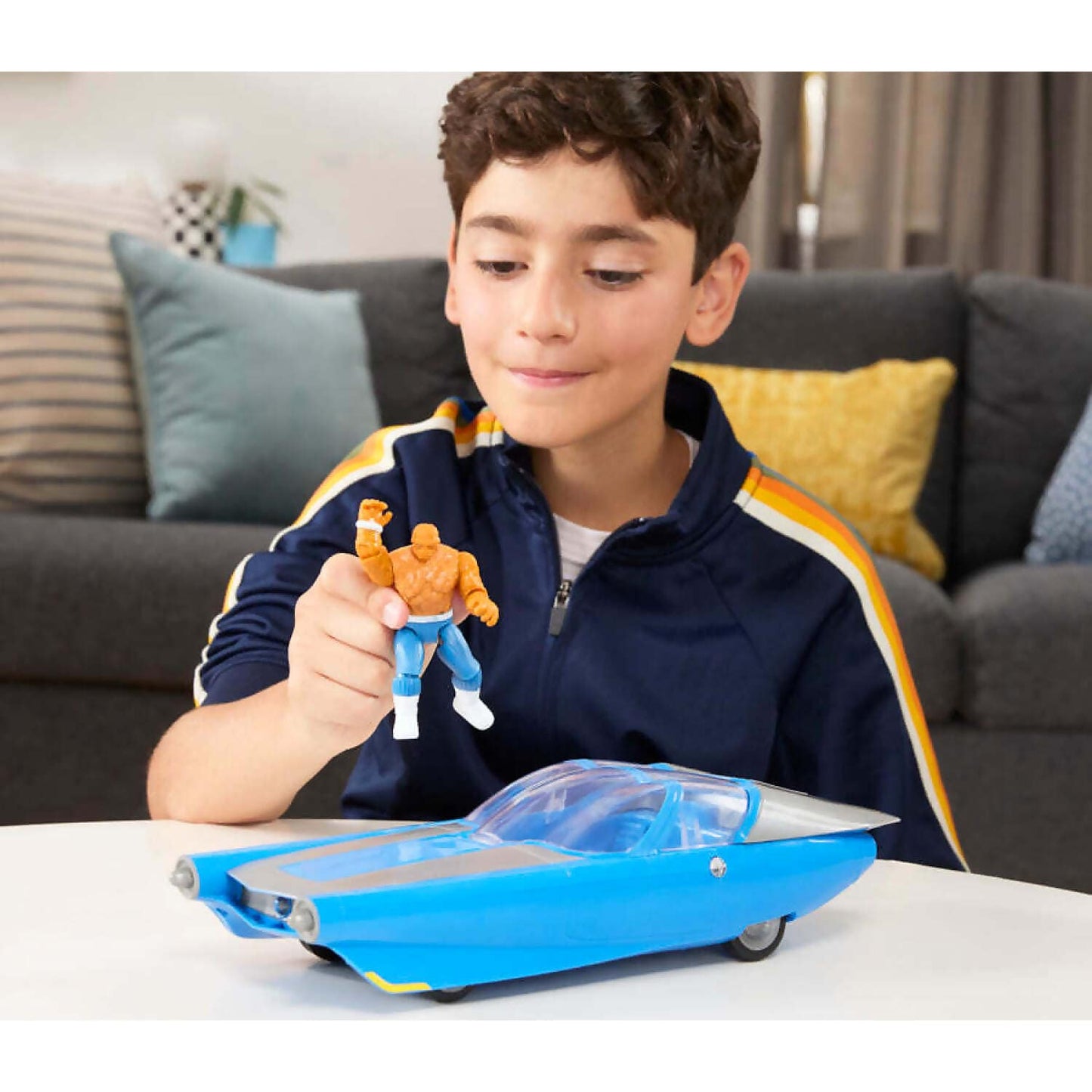 Marvel Studios - The Fantastic Four: First Steps Hover & Cruise FantastiCar with The Thing Action Figure