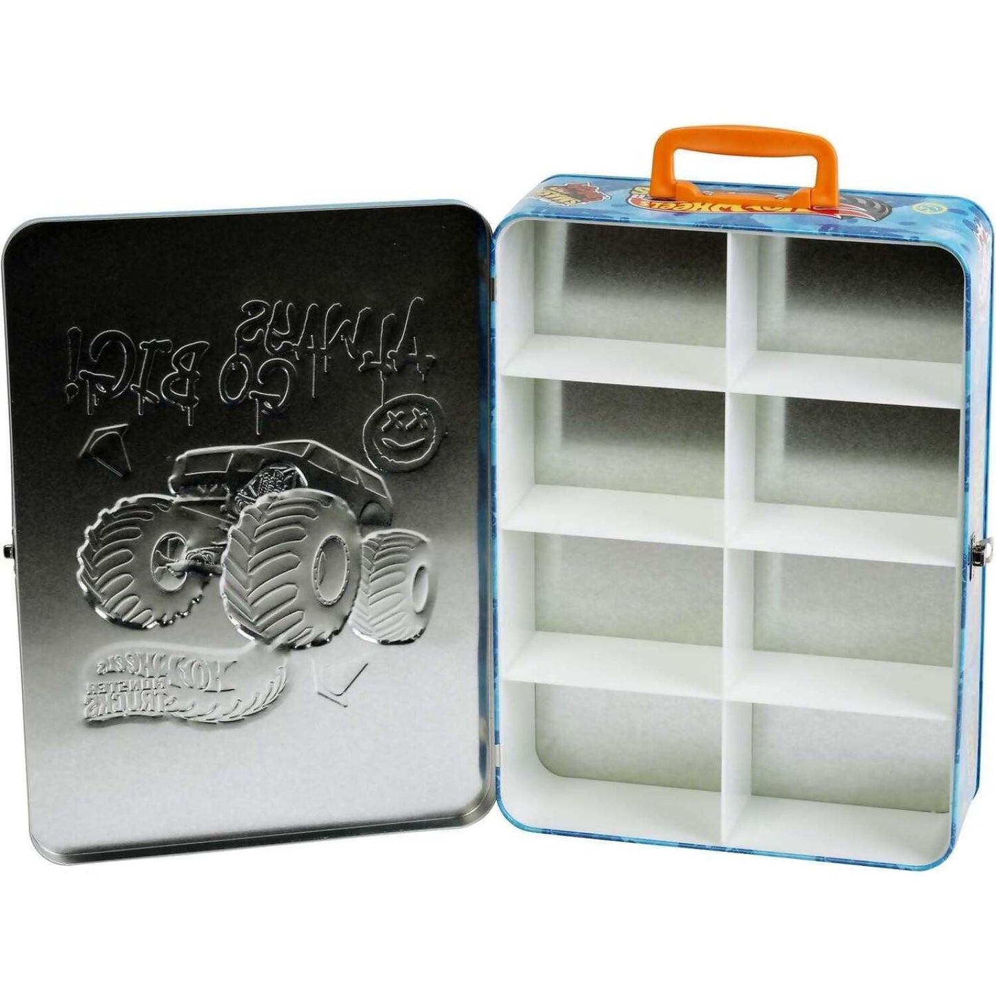 Hot Wheels - Collection Tin Carry Storage Case for 8 Monster Trucks