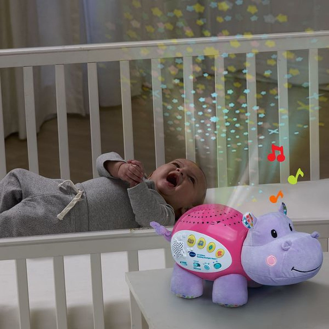 Vtech - Starlight Sounds Pink and Purple Hippo Soothing And Interactive Baby Sleep Aid