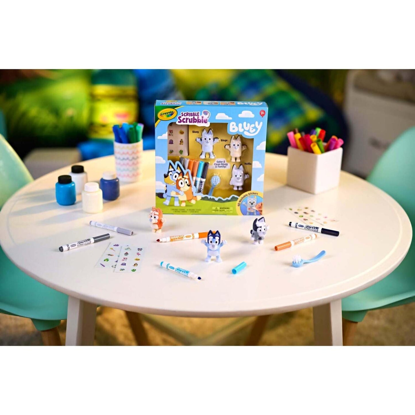 Crayola - Scribble Scrubbie Bluey 3 Piece Playset