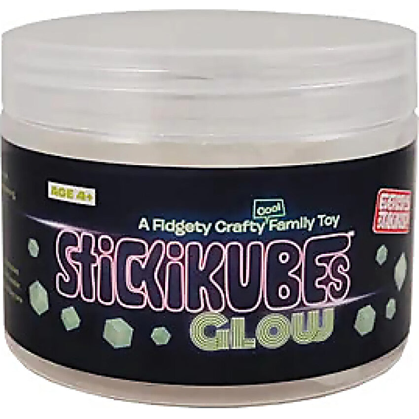 StickiKubes - Glow in the Dark Tub 125pce - Johnco