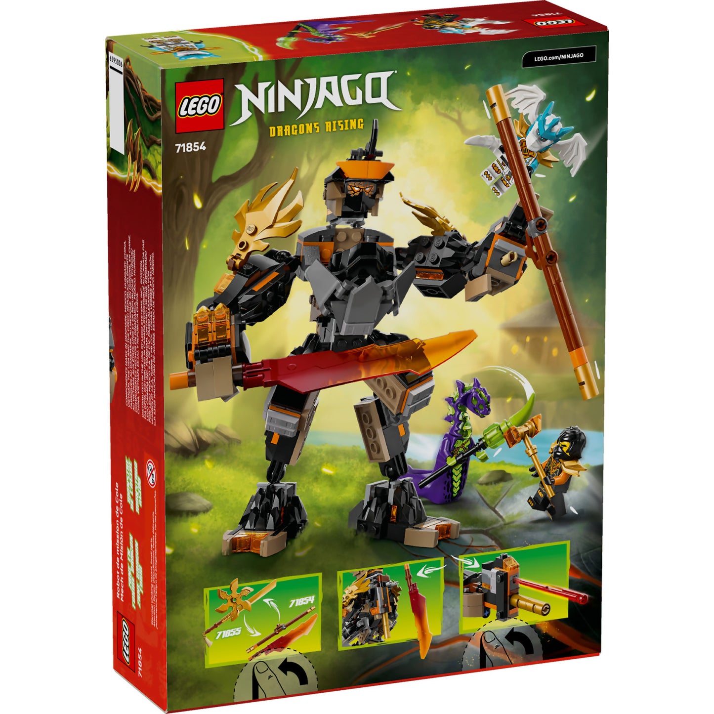 LEGO 71854 Cole's Mission Mech & Dragon Zane - Ninjago