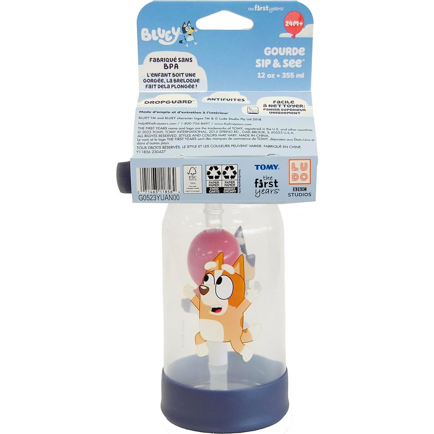 Bluey - The First Years Sip & See™ Water Bottle 355ml