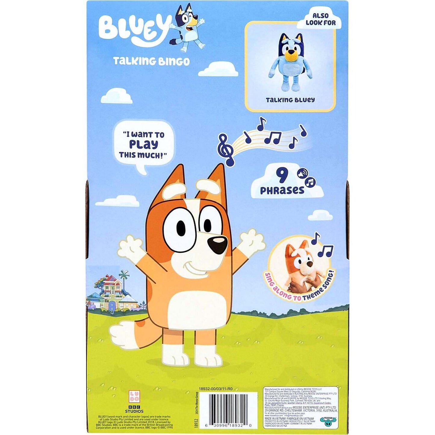 Bluey - Talking Bingo 12-Inch Plush