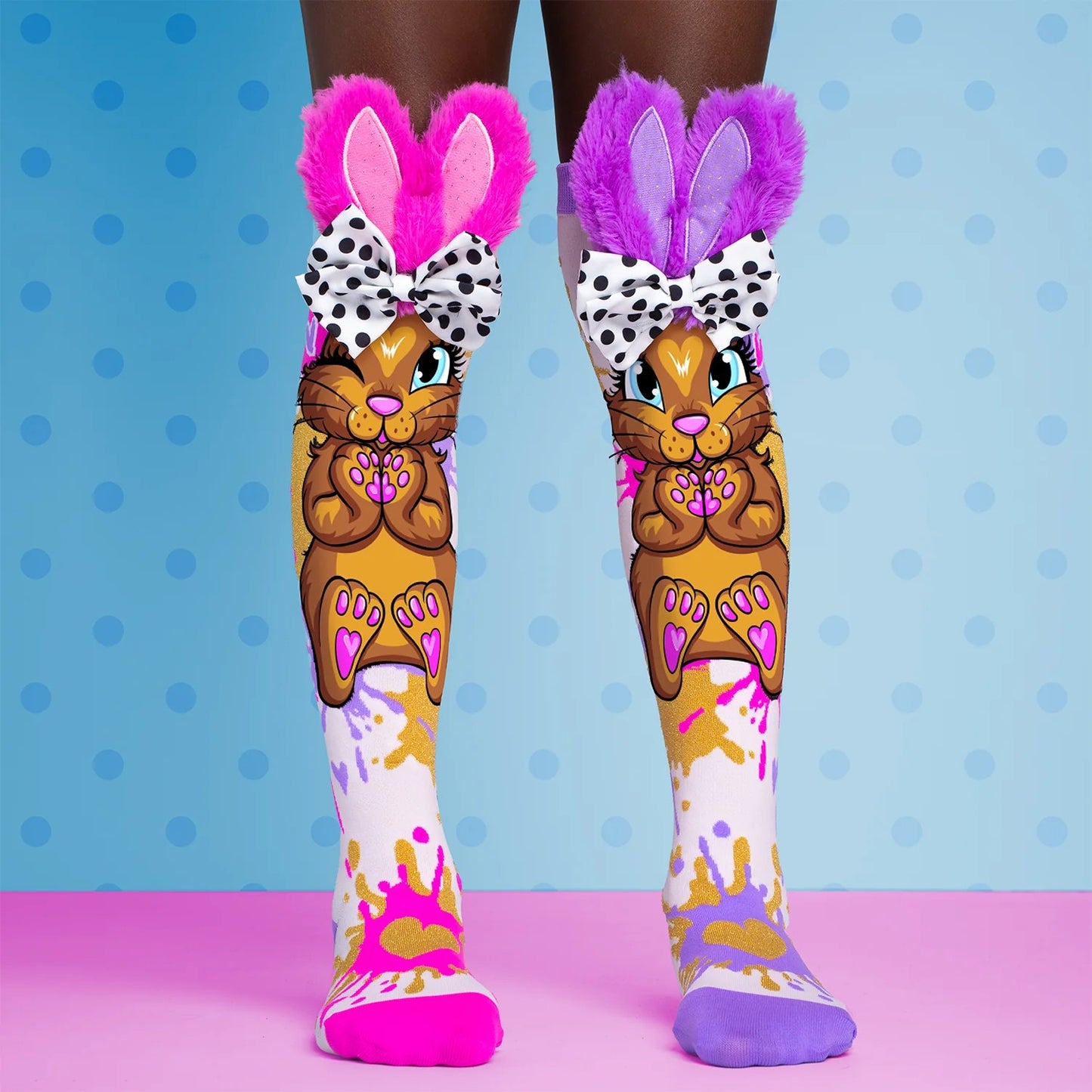 Madmia - Miss Dotty Bunny Socks Kids & Adults Age 6y+