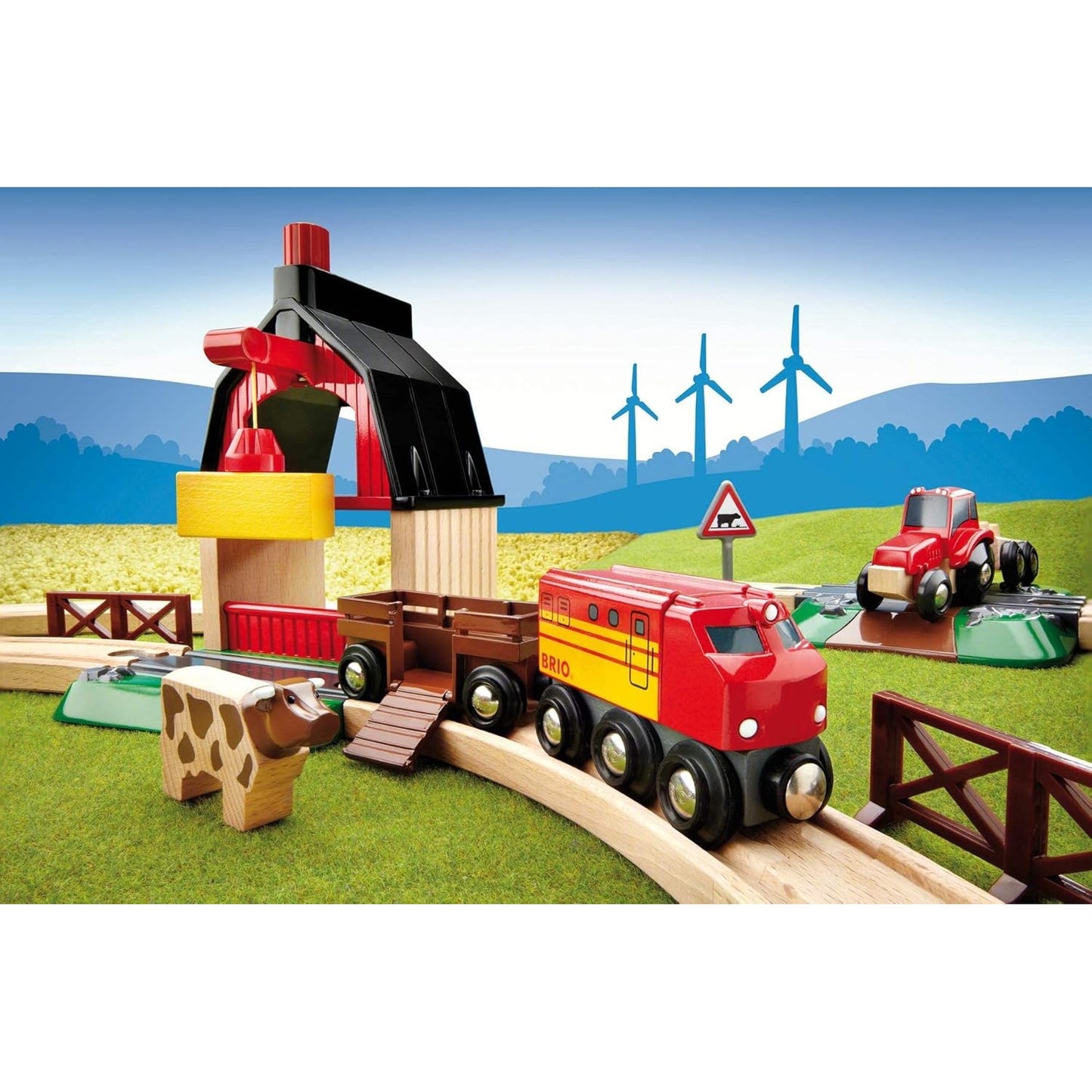 BRIO World - Train Set Farm Railway Set 20 Pieces