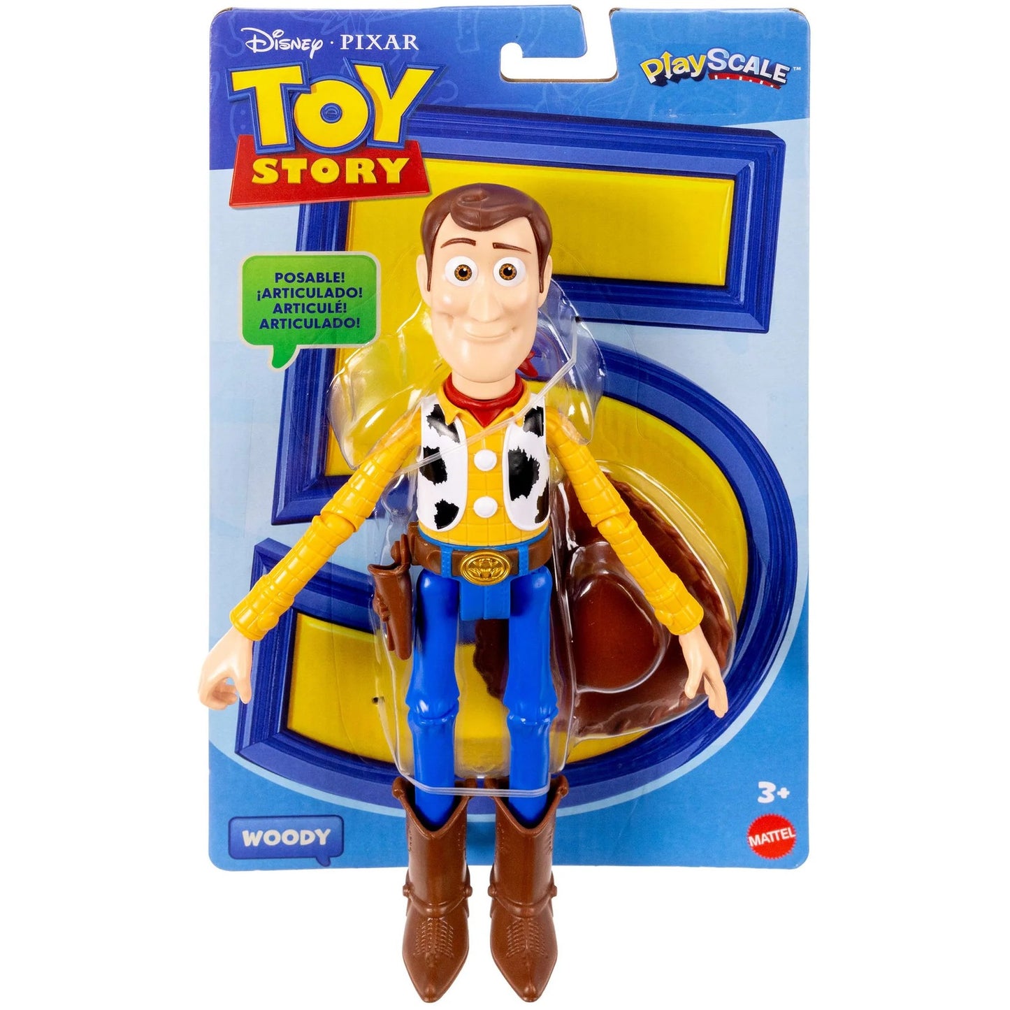 Disney - and Pixar - Toy Story 5 Woody Action Figure 9-inch Tall Sheriff 14 Posable Joints - Mattel