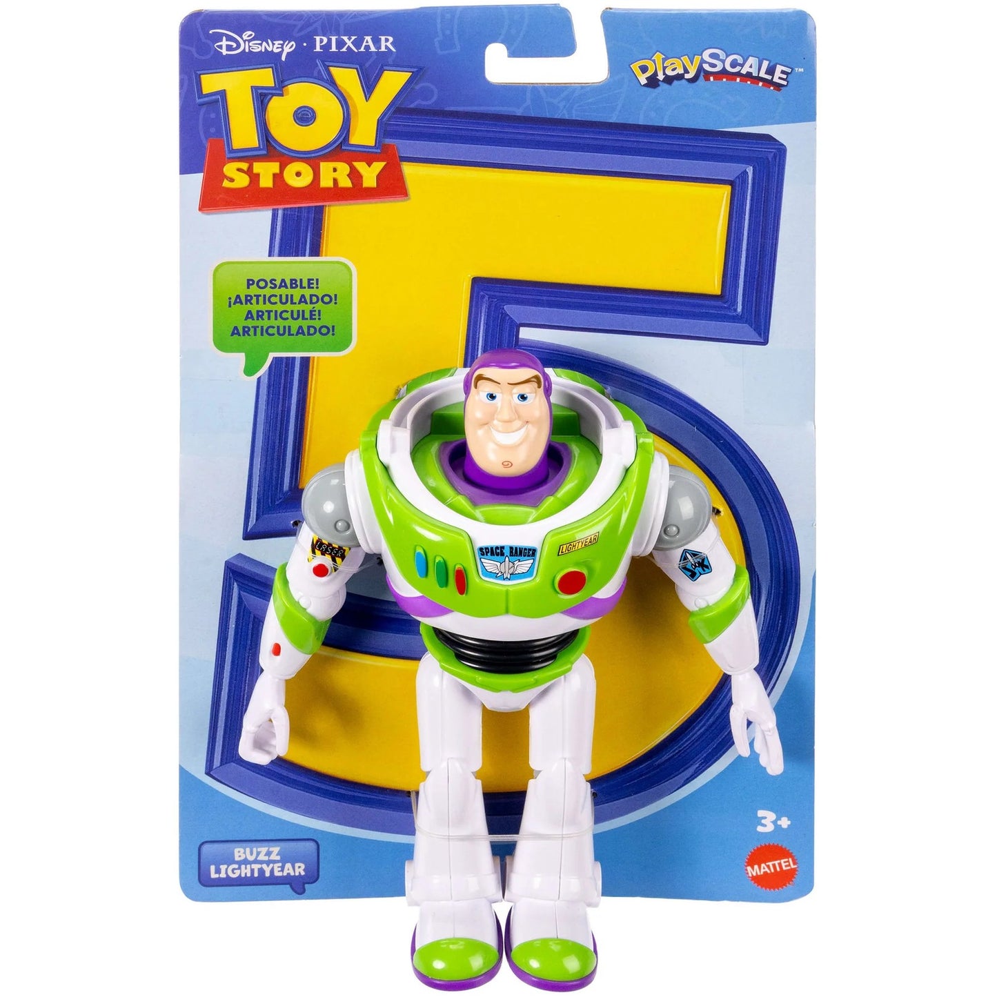 Disney - and Pixar - Toy Story 5 Buzz Lightyear Action Figure 7-inch Tall 10 Posable Joints - Mattel