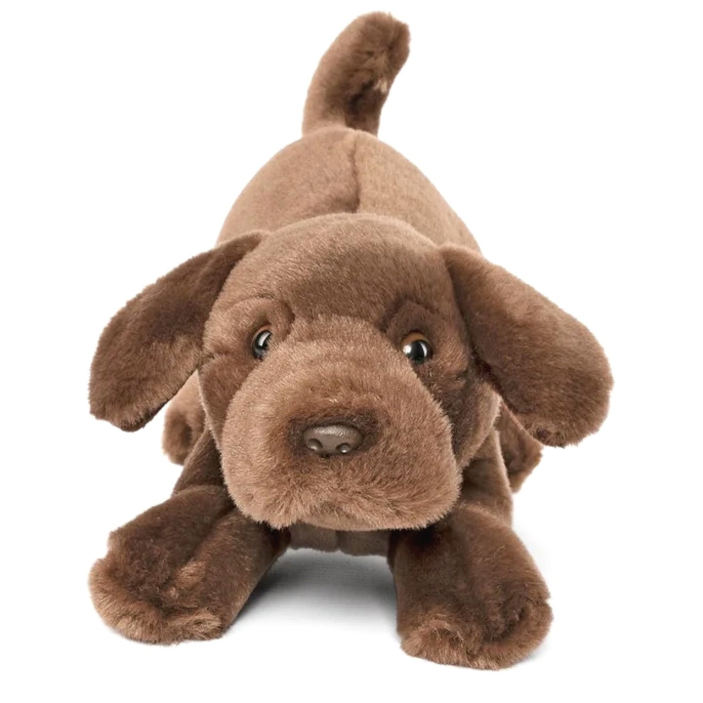 Living Nature - Chocolate Labrador Playful Puppy Super Soft Plush 25cm