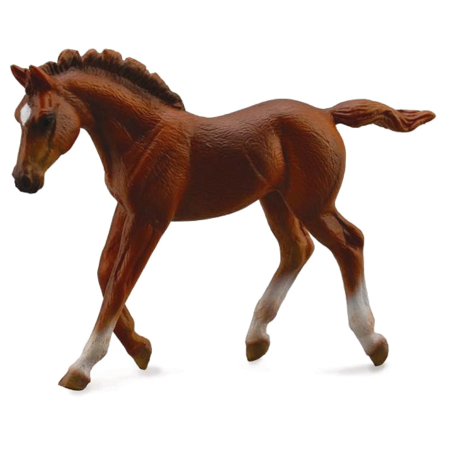 CollectA - Thoroughbred foal Walking Chestnut Animal Figurine