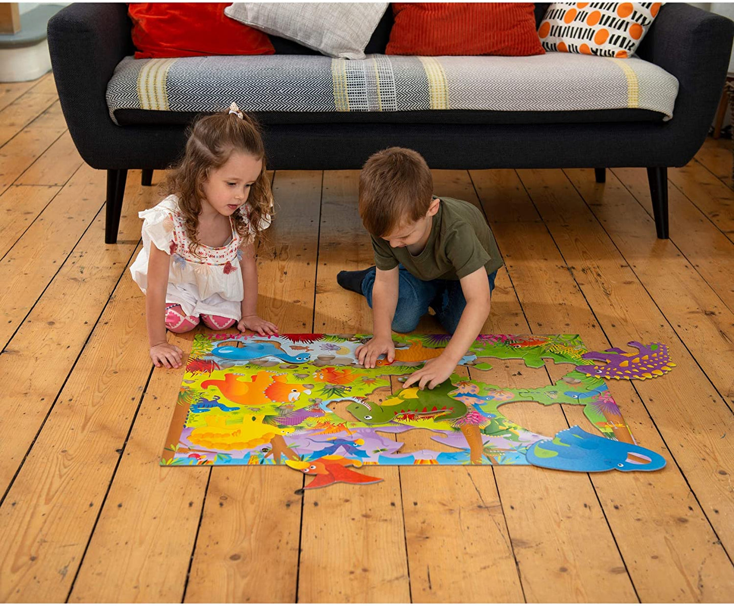 GALT - Dinosaurs Giant Floor Puzzle - 36 Pieces - Engaging and Educational