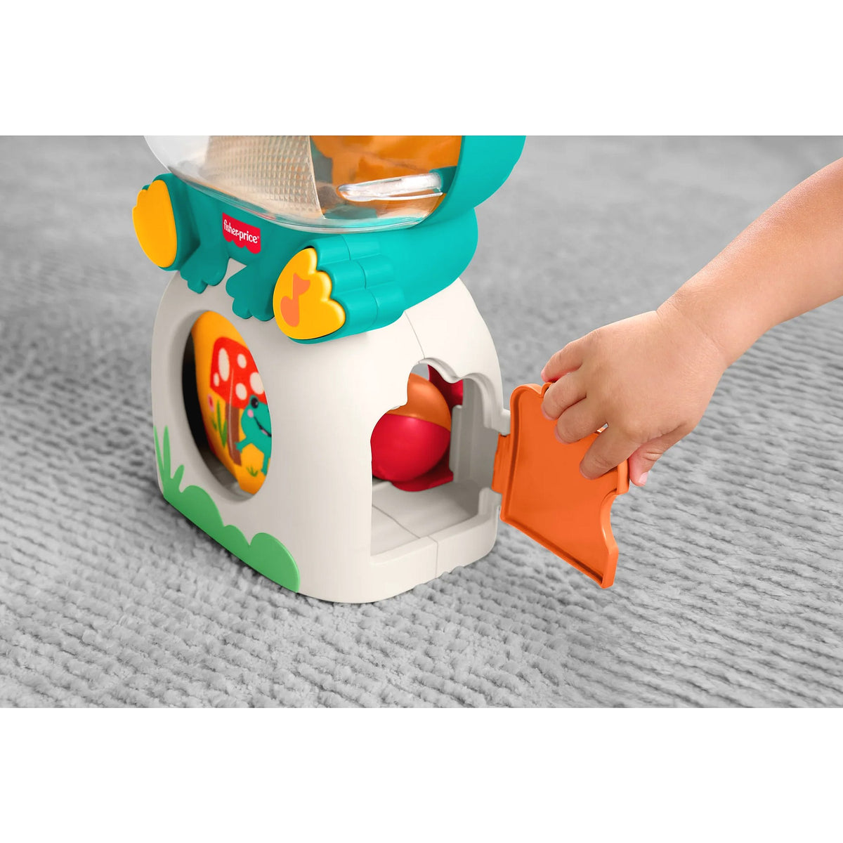 Fisher-Price - Light-Up & Roll Frog Musical Ball Drop Activity Toy - Mattel