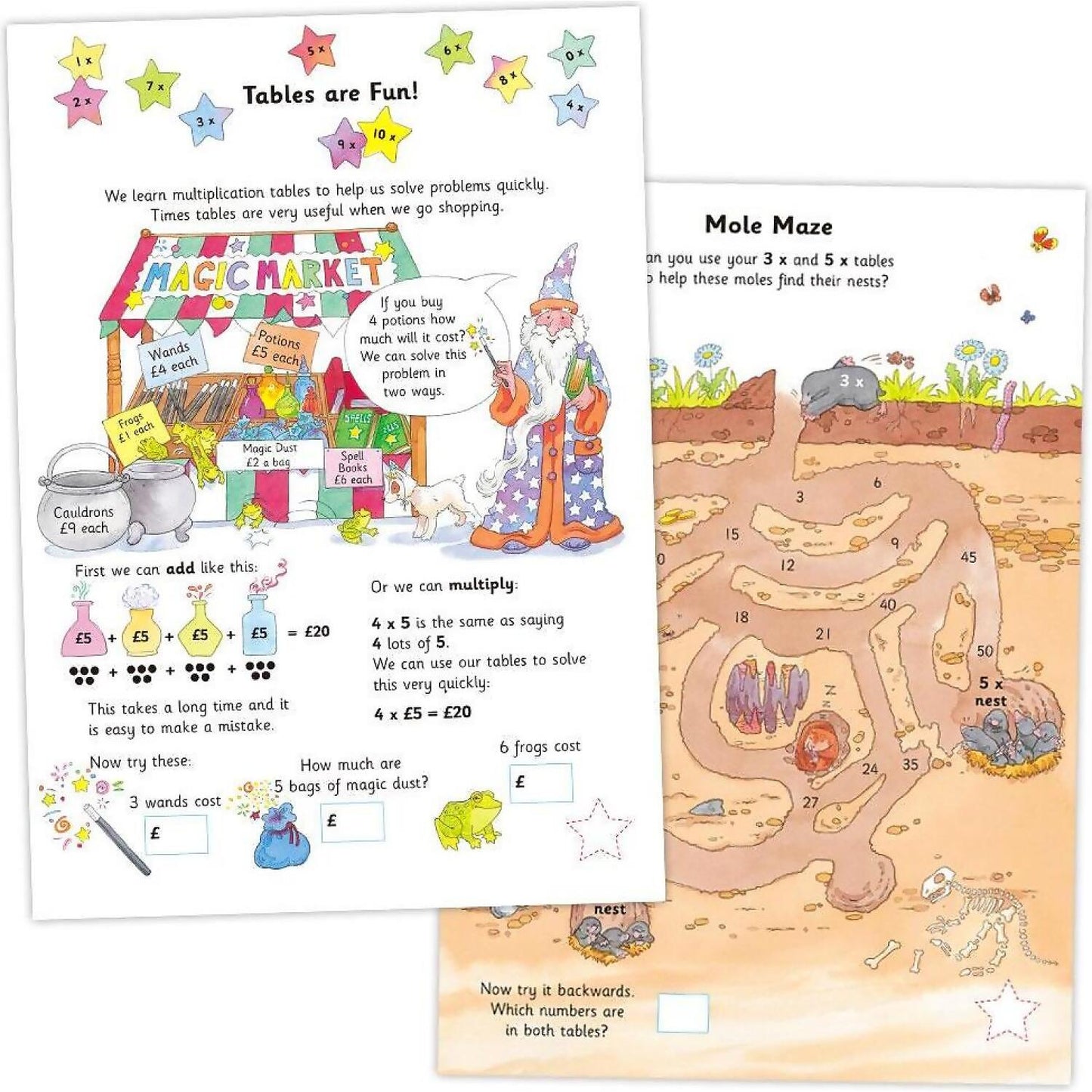 GALT - Times Tables Book - Educational Learning with Gold Reward Stickers