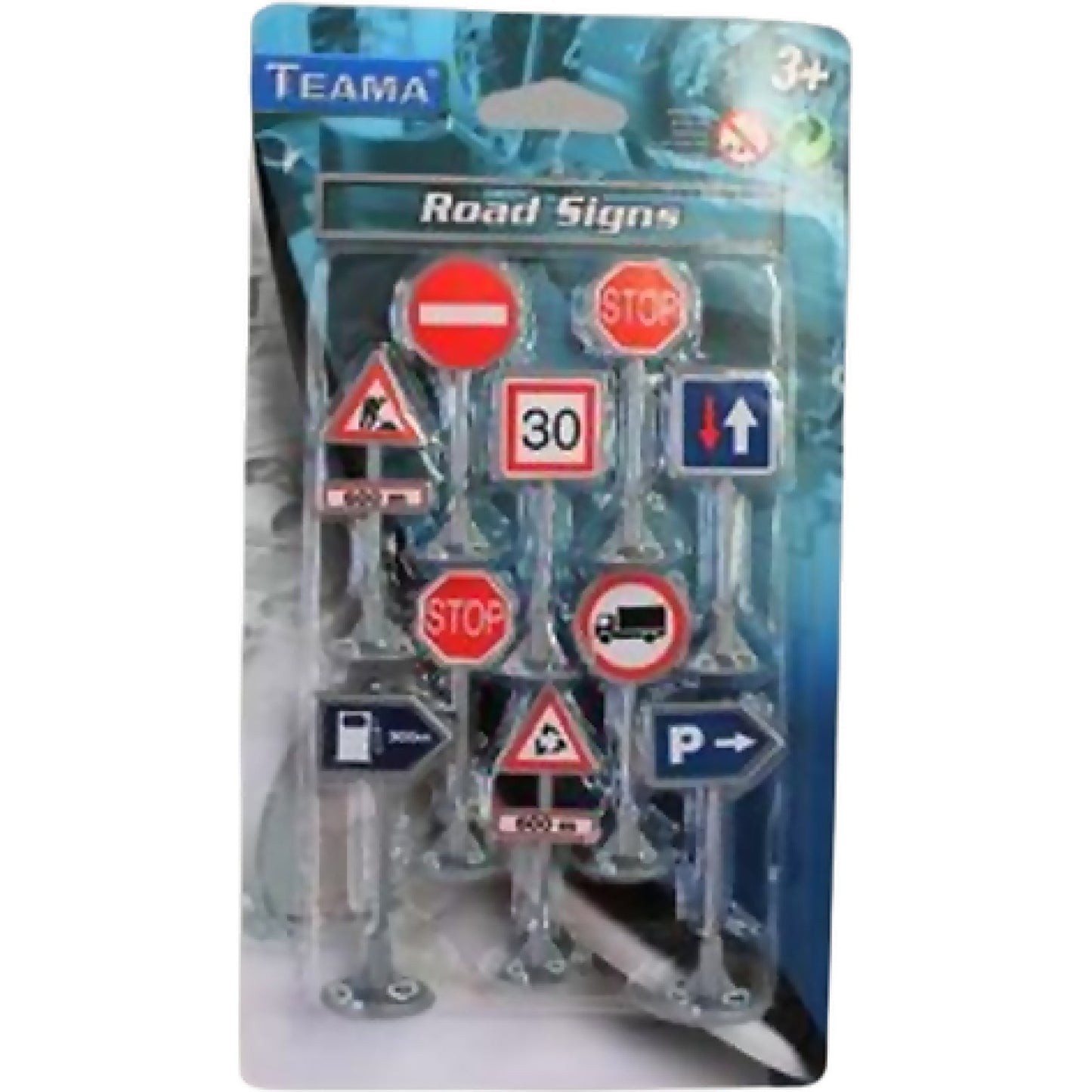 Teama - 10 Piece Road Signs
