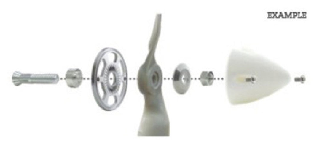 TY1 ELECTRIC SPINNER 45MM 4MM COLLET BLACK TY7724B