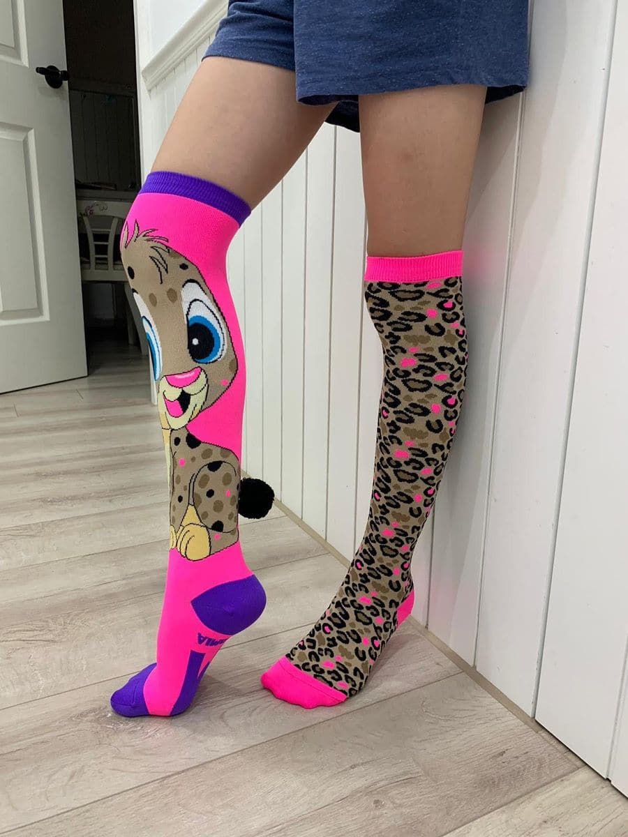 MADMIA - Cheeky Cheetah Socks (one Size Fits Most) Mucheekycheet