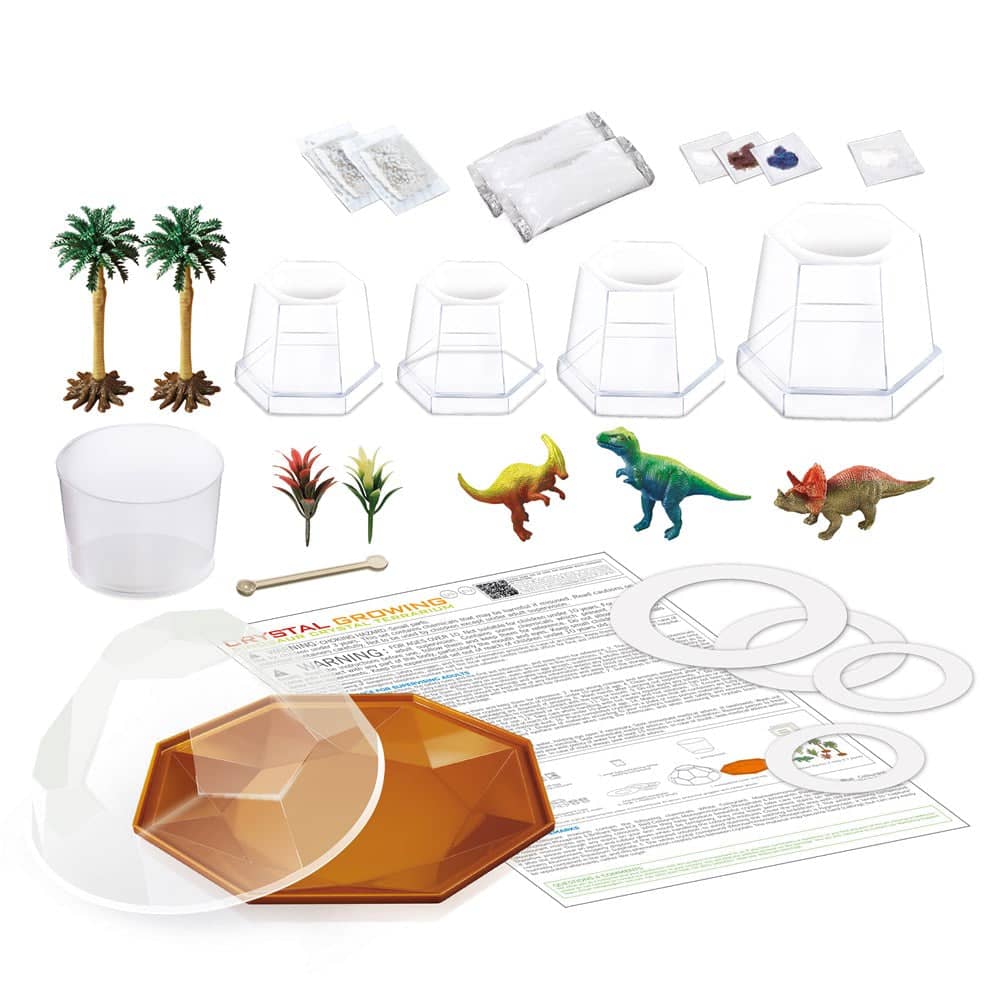 4m - Crystal Growing - Dinosaur Crystal Terrarium