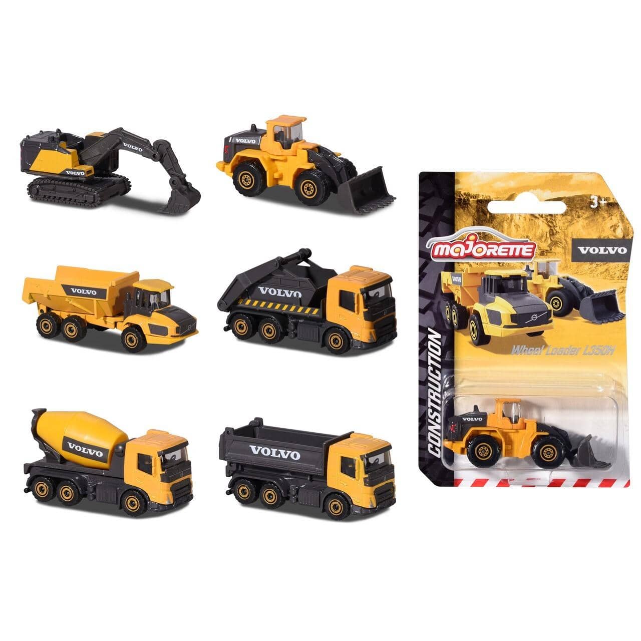 Majorette - Volvo Construction Diecast Vehicle - Assorted