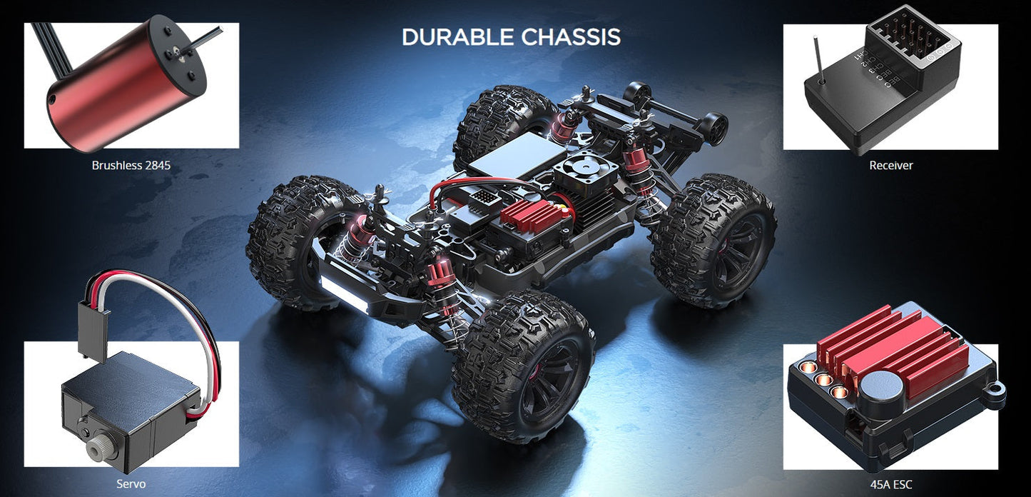MJX 1:16 Hyper Go 4WD Brushless 45km 2s 2.4ghz RC Truggy (16210)
