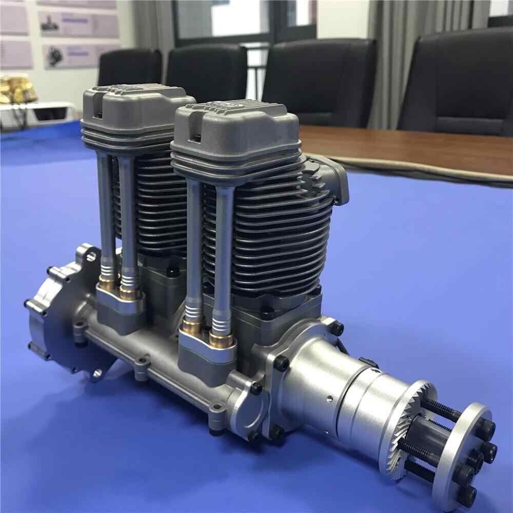 NGH GF60i2 INLINE TWIN CYLINDER 60CC 4-STROKE GAS ENGINE W/EXHAUST STAC