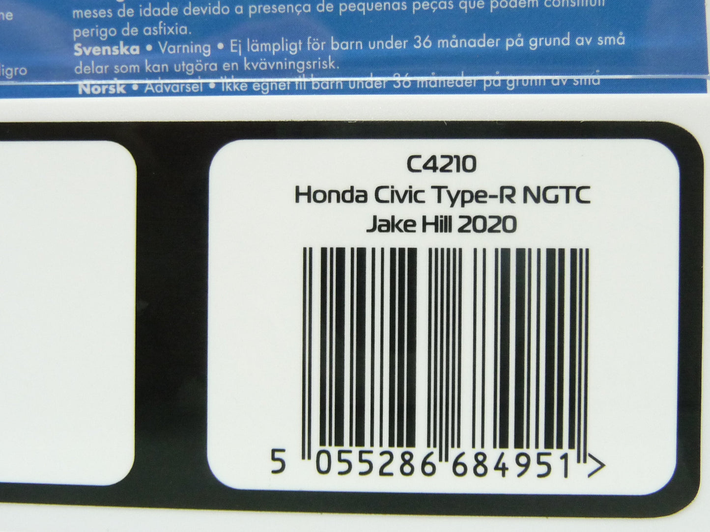 Scalextric C4210 1:32 BTCC Honda Civic Type R NGTC No24 Jake Hill Slot car