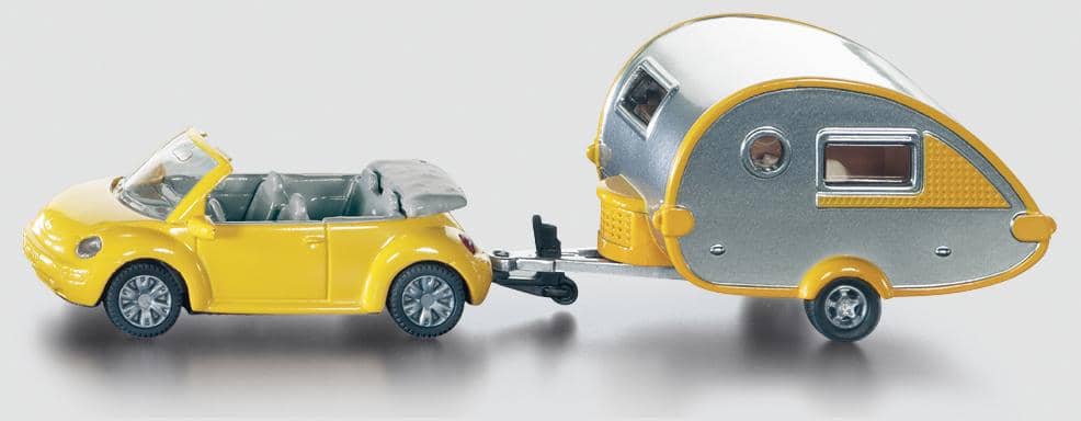 Siku - Car With Trailer Caravan Leisure Die-Cast Model