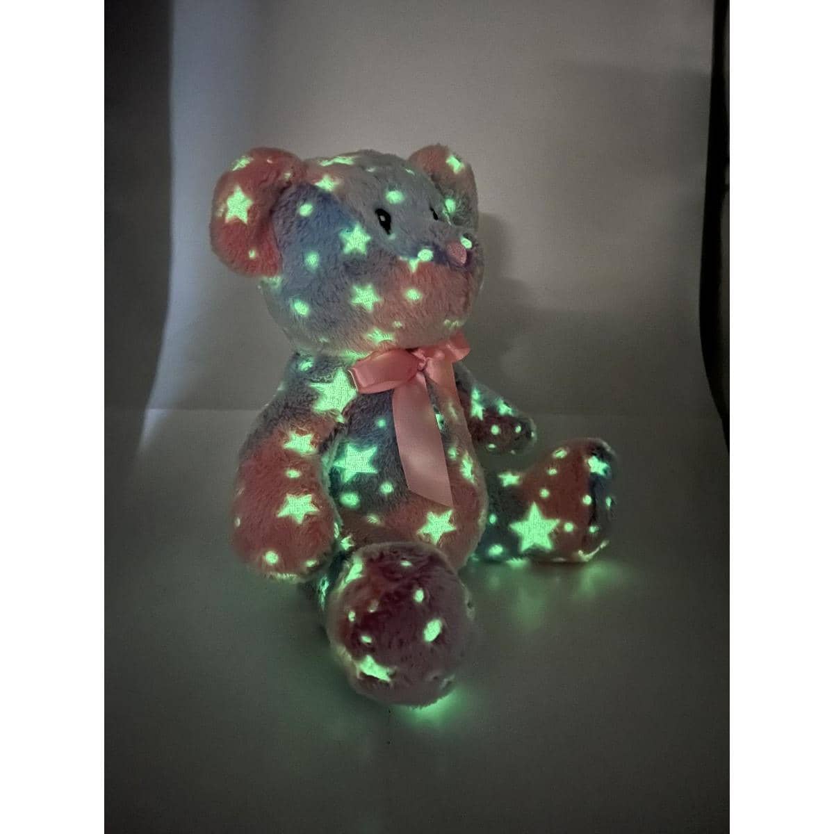 Cotton Candy - Plush Bear Beatrice Pink Multi Glow In The Dark